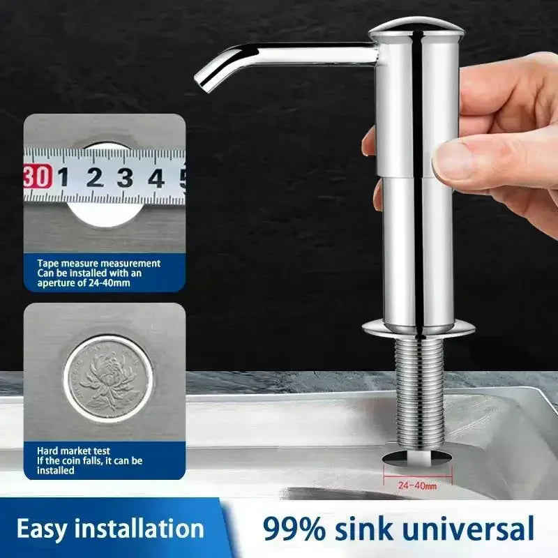 Kitchen Sink Soap Dispenser Detergent With Storage Rack Hand Pressure Liquid Dispenser Extension Tube Kit Kitchen Accessories
