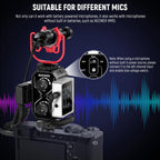 NEEWER MM02 Dual Channel Microphone Audio Mixer Adapter with 3.5mm TRS Cable Stereo/Mono Switch Cold Shoe Mounts for DSLR Phone