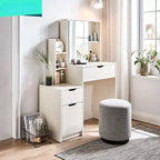 Modern Glass Wooden Bedroom Dresser White With Mirror Dressing Makeup Vanity Table Furniture