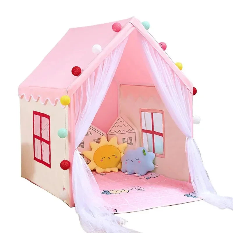 Indoor and Outdoor Tent for Children, Baby Princess Playhouse Super Large Room Crawling Tent Castle Princess Living Game Home
