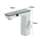 White Smart Dual Sensor Basin Faucet - Hot/Cold Deck Mount