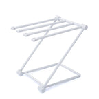Foldable Kitchen Towel Rack Plastic Storage Rag Rack Vertical Desktop Dish Cloth Drain Shelf Multi-Function Kitchen Supplies