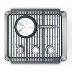 Kitchen Countertop Drain Sink Black Folding Sink Drain Sink Counter Splashproof Drain Bar Counter Organization
