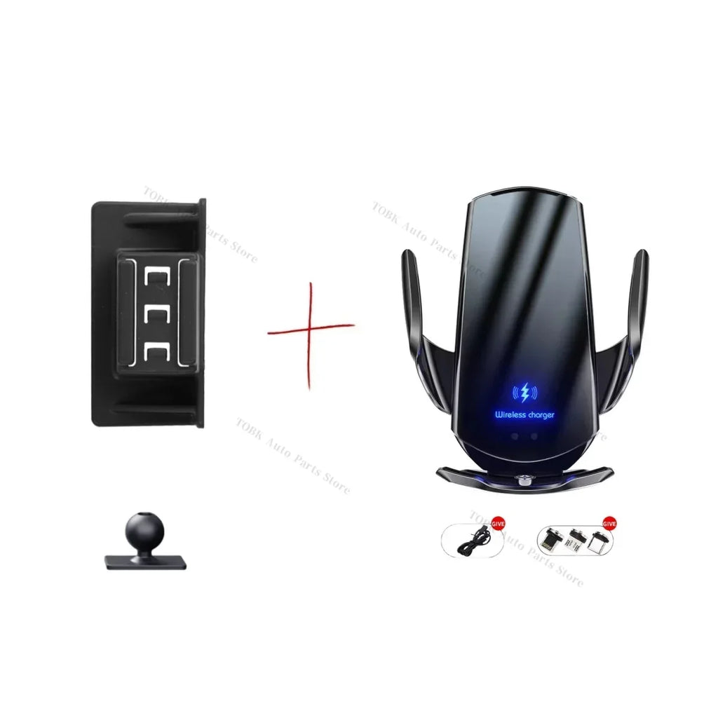 For Audi A6 C6 4F 2005-2011 Mobile Car Holder Fixed Bracket Base Special Car Phone Mount Wireless Charging Car Accessories