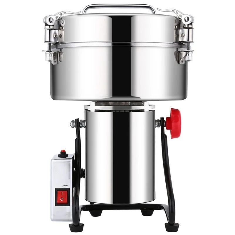 4500G Commercial Grain Grinder High Speed 4500W Cereals Medicinal Materials Spices Powder Crusher Stainless Steel Coffee Grinder
