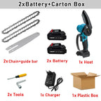 8 Inch Cordless Electric Chain Saw Mini Pruning Saw Rechargeable Chain Saw Woodworking Garden Power Tool for Makita 18V Battery