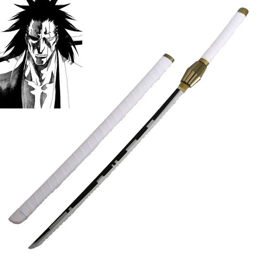 Newest Bleach 110cm Cosplay Anime Wood Weapon Role Playing Zaraki Kenpachi Assembled Sword 43inch Model Katana