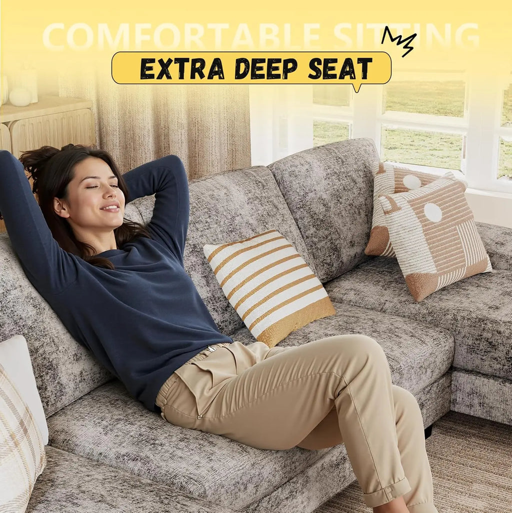 Compact U-Shaped Sofa