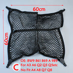 Original Car Trunk Mesh Net Cargo Luggage For Audi A3 A4 A5 A6 A7 A8 Q2 Q3 Q5 Car Mesh Cargo Net Holder Trunk 4 Hook