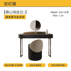 Large Chair Mirror Vanity Table Wood Storage Black Set Drawers Bedroom Dressers Makeup Desk Girl Stool Penteadeira Furniture