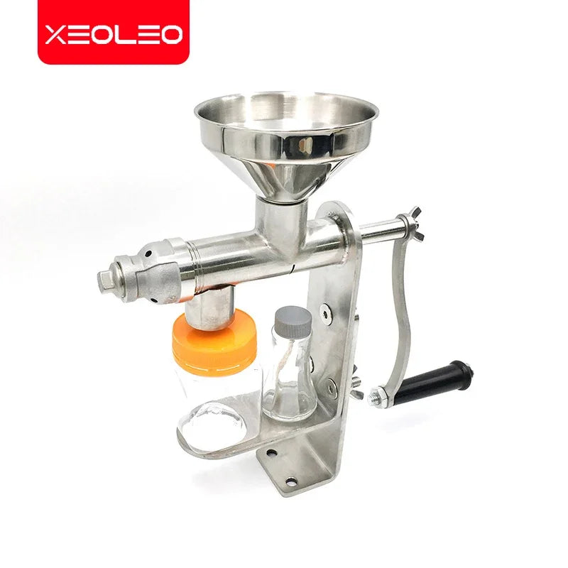 XEOLEO Manual oil press Food grade stainless steel oil press Peanut/Nut/Seed Household oil press