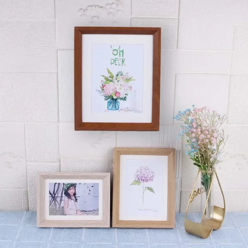 Nordic Wooden Photo Frame Minimalist A3 A4 Frame for Pictures for Wall Bedroom Living Room Ornament Christmas Gift Home Decor