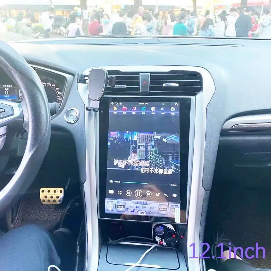 8G+128G 12.1Inch Tesla Style Touch Screen For Ford Mondeo Fusion MK5 Android 14 Car Radio Multimedia Video Player GPS Navigator
