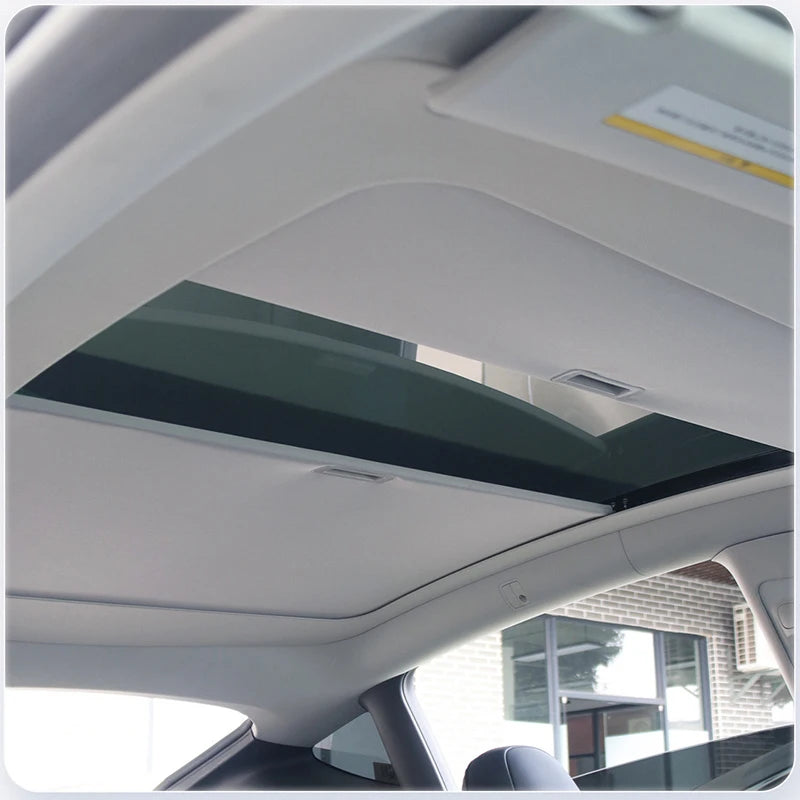 New Retratable Sunshade For Tesla Model Y Juniper 2025 Roof Shade Scroll Original Sun Visor Model 3 Y 2021-2024Pleated Sunscreen