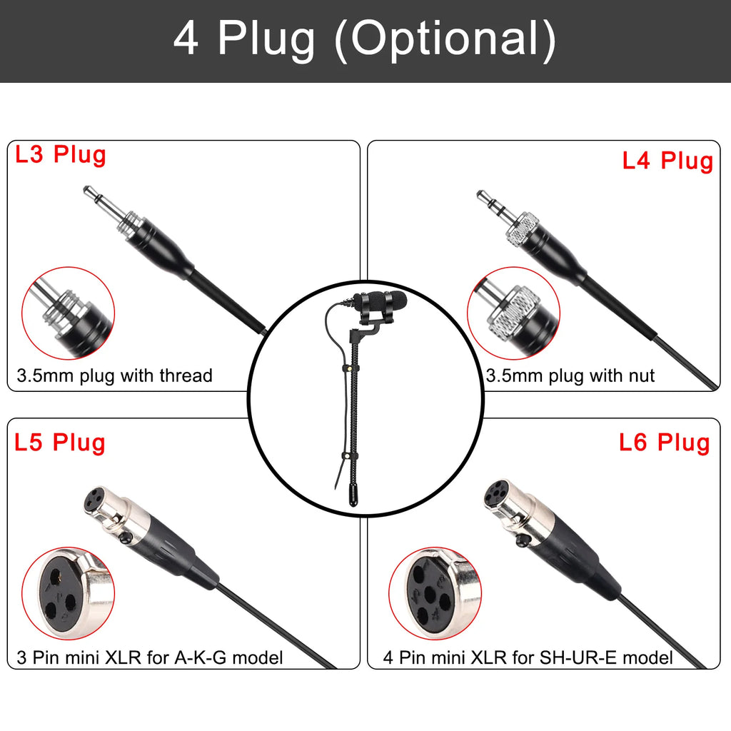 Professional 3 Pin 4 PIN XLR Saxophone Microphone 3.5mm Portable Condenser Instrument Wind Violin Sax Piano Clarinet Mic IM-22