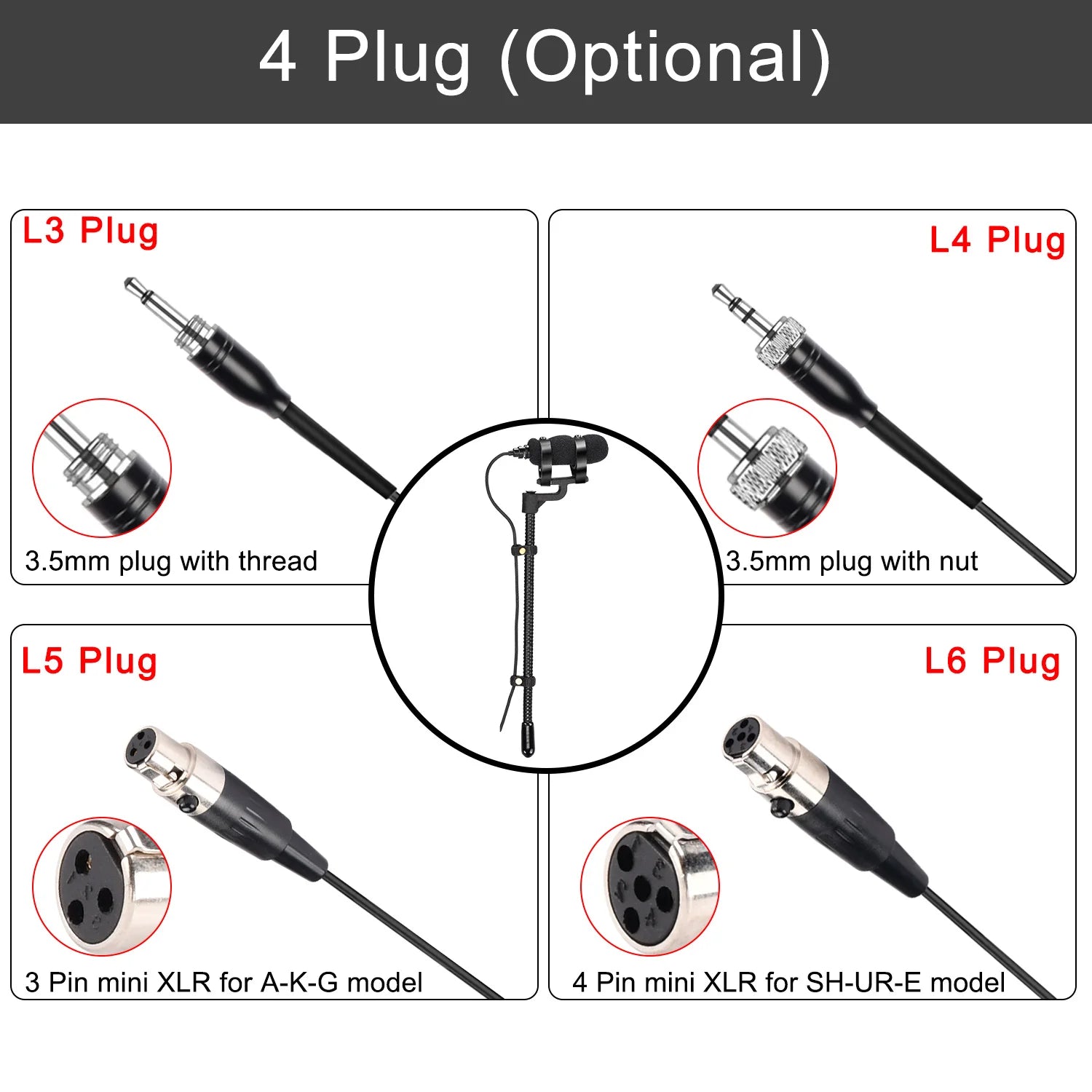 Professional 3 Pin 4 PIN XLR Saxophone Microphone 3.5mm Portable Condenser Instrument Wind Violin Sax Piano Clarinet Mic IM-22