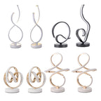 Modern Spiral LED Table Lamp Metal Bedroom Bedside Desk Lights Home Living Study Room Eye Protection Reading Night Lighting