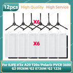 Compatible For ILIFE V3x, A20, T20s / Polaris PVCR 3600 / G2 0926W / G2 0726W / G2 1226 Side Brush Hepa Filter Mop Cloth Parts