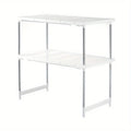 Kitchen Counter Shelves, Cabinet organizers and Storage, Pantry Storage Shelf Organizer, Kitchen Cabinet Organizer, White