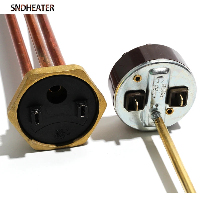 SNDHEATER DN32 250V 50Hz Electric Water Heater Element Thermostat Temperature Control Switch 1.5KW 2KW 2.5KW 3KW 4KW Full Copper