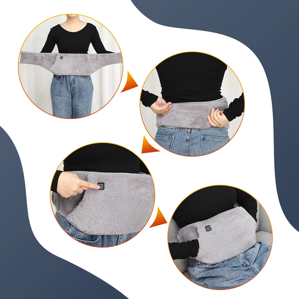 Graphene Electric Heating Pad - USB Rechargeable Abdominal & Waist Warmer | AlluCanFind