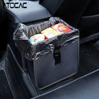 Car Hanging Trash Can Foldable Back Seat Waste Bin Leak Proof Storage Box Waterproof Oxford Vehicles Interior Garbage Organizer