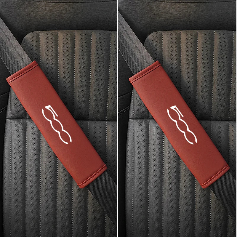 Car seat belt cover for Fiat 500 Breathable shoulder pad Driver shoulder care for adults and children car accessories interior