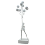 Art Balloon Girl Statues Banksy Flying Balloon Girl Sculpture Resin Craft Home Decoration Christmas Gift  living room decoration