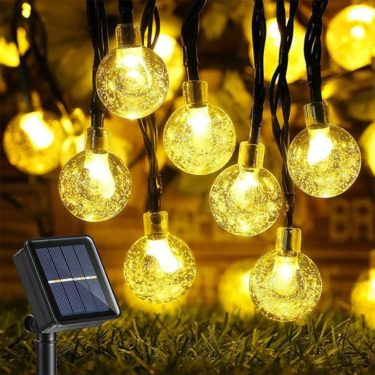 Outdoor LED Crystal Globe Light Solar Fairy Light Garden Light 5/7/12m Solar String Light for Christmas Wedding Party Decoration