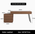 Home desktop rotating desk modern minimalist walnut corner small apartment solid wood computer desk desk dresser