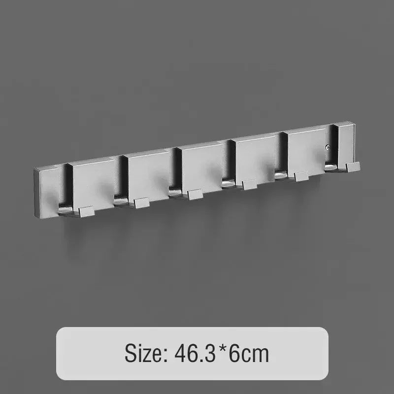 Foldable Coat Rack Wall Hanger Shelves Steel Shelf Behind Door Hooks Clothes Organizer Towel Rack Key Storage Bathroom Furniture