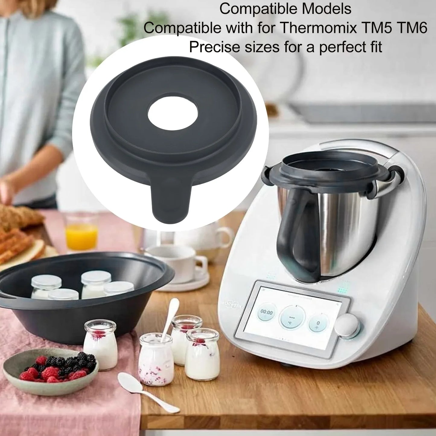 Blender Mixer Bowl Lid Preserve Nutrition Multifunctional Mixing Bowl Cover for Thermomix TM5 TM6 Mixer Accessories