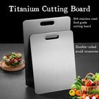 304 Stainless Steel Panel Titanium Cutting Boards for Kitchen Thickened Double Sided Cutting Board Portable Cutting Board
