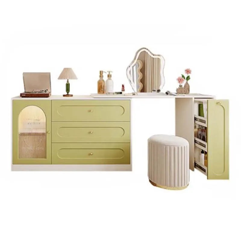 Minimal Bedroom Dresser Drawers Green Desings Modern Wooden Dressing Table Makeup Mirror Women Comoda Pra Quarto Salon Furniture