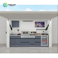 Outdoor Kitchen High End Steel Courtyard Party Mobile Integrated Design with Cooking and Barbecue Functions Customized