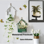 1PC Photo Frame Wall Planter Wall Mounted Succulent Planter Stylish Metal Window Plants Holder For Home Decor Display Stands