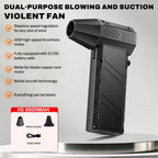 X6 Upgrade Violent Fan 400000RPM Powerful Air Blower Vacuum Dust Cleaner Type-C Charging Strong Winds Brushless Turbo Jet Blower