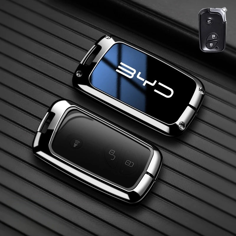 Car Remote Key Case Fob Cover Holder Shell Bag for BYD Song Plus Atto 3 Han EV Tang DM Qin Seal Dolphin Keychain Accessories
