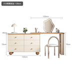 FG11Cream log wind dresser chest cabinet integrated solid wood modern simple dressing table