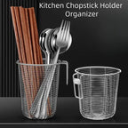 【S】304 Kitchen Chopstick Holder Organizer Hanging Wall Stainless Steel Tableware Drainer Fork Spoon Chopsticks Dishwasher Basket
