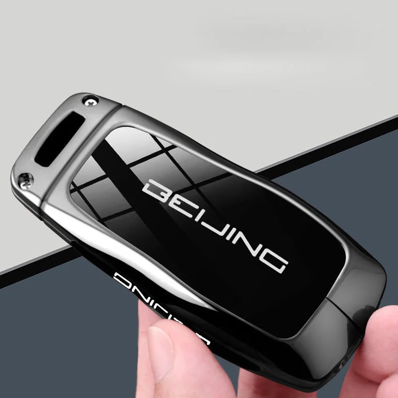 Zinc Alloy Car Key Case Cover for Baic Senova Beijing BJ40 BJ80 BJ30 BJ60 BJ90 F40 U7 X7 EX5 EC5 EU5 Keychain Shell Accessories