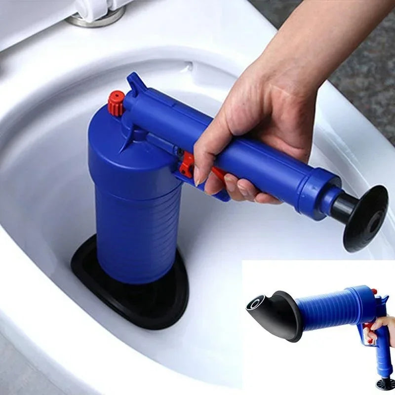 Air Power Drain Blaster Gun High Pressure Pipe Plunger Drain Cleaner Pump Pipeline Clogged Remover Bathroom Sink Toilet Cleaner
