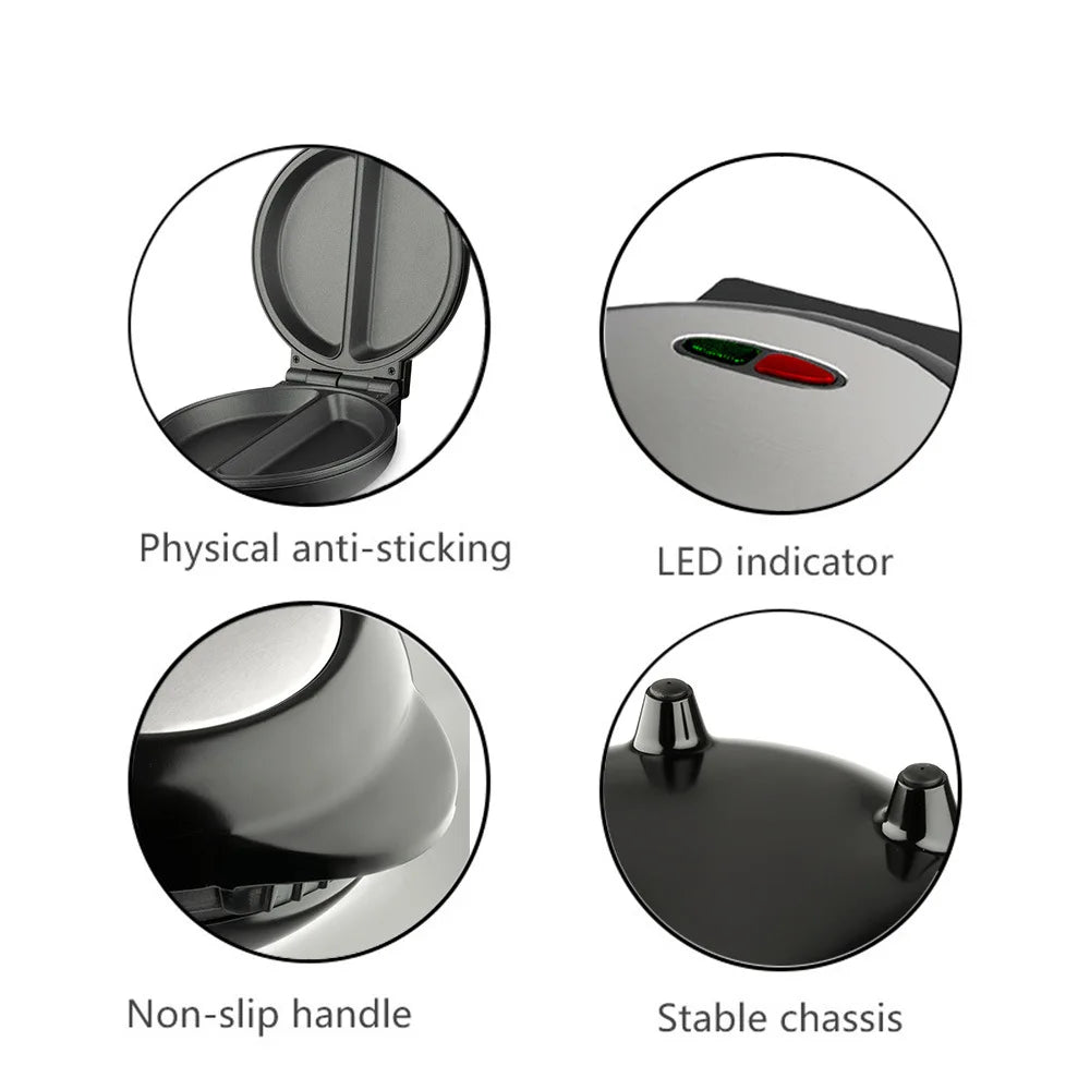Electric Frying Pan 6.7Inch Pizzas Maker Home Omelette BBQ Pancake Baking Machine Nonstick Pan for Pizzas Quesadillas Bread Cake