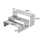 Purse Display Stand 3pc/set Stainless Steel Risers Display Stand,  Risers for Display Perfume Handbag Shoe Display Holder Stands