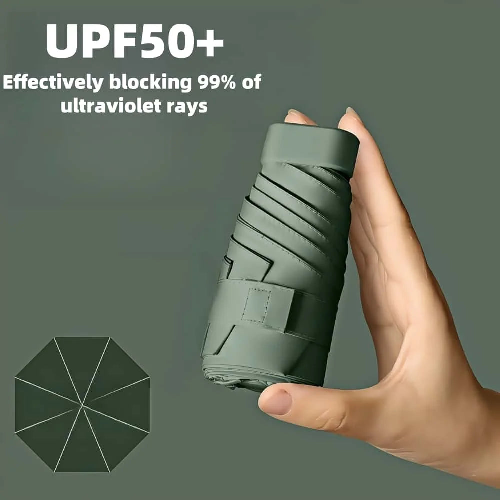Mini UV Folding Umbrella - Lightweight Portable Parasol