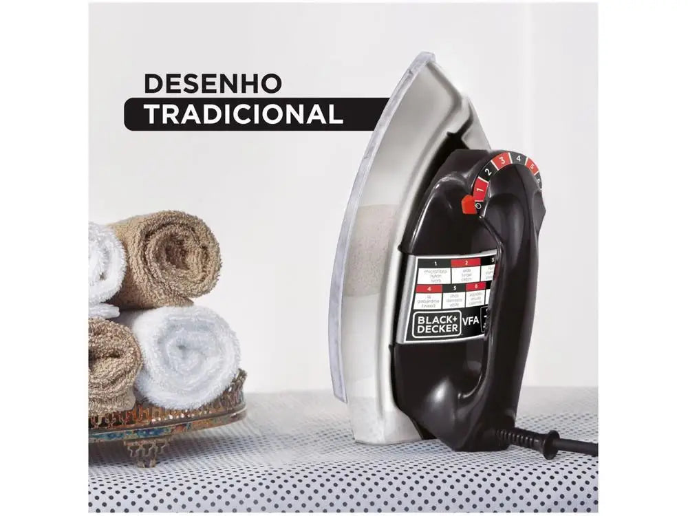 Black & Decker Dry Ironing Iron VFA 1110 Black 110V