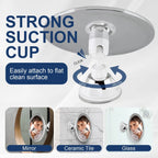 360° Rotatable Shower Mirror Bathroom Fogless Makeup Mirror With Holder Suction Cup Anti-Fog Mirror for Shaving Makeup Showering
