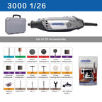 Dremel 3000 1/26 Mini Angle Grinder Rotary Power Tools Multifunctional 5 Speed Polishing Electric for Wood Carving Tools Sets