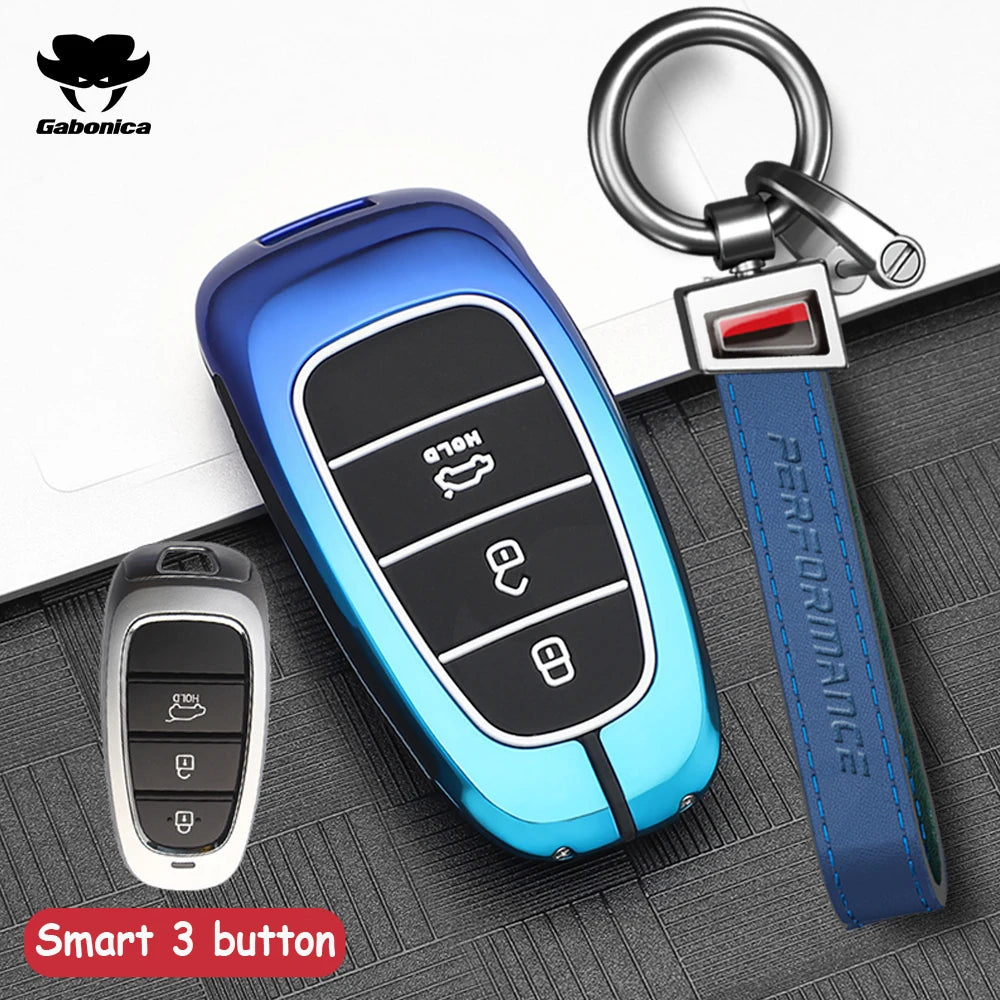 3 4 Buttons New Car Smart Key Case Cover For Hyundai N Performance Tucson Solaris Sonata Hybrid NEXO NX4 Santafe dn8 Accessories