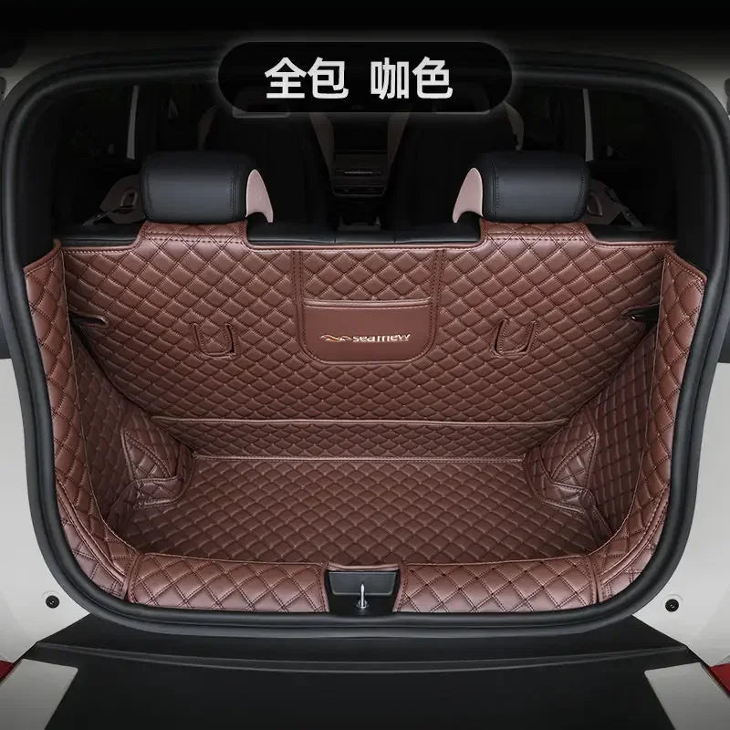 For BYD Dolphin Mini 2025 Custom Car Trunk Mat BYD Seagull Leather Full Coverage Cargo Liner Waterproof Interior Accessories
